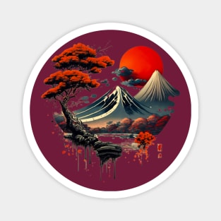 Japanese mountains Magnet